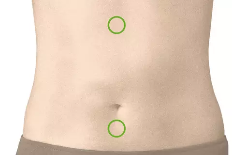 Břicho masážní body