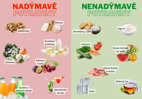 Nadýmavé a nenadýmavé potraviny
